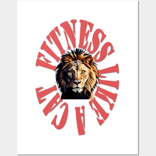 Fitness like a wild cat Posters and Art